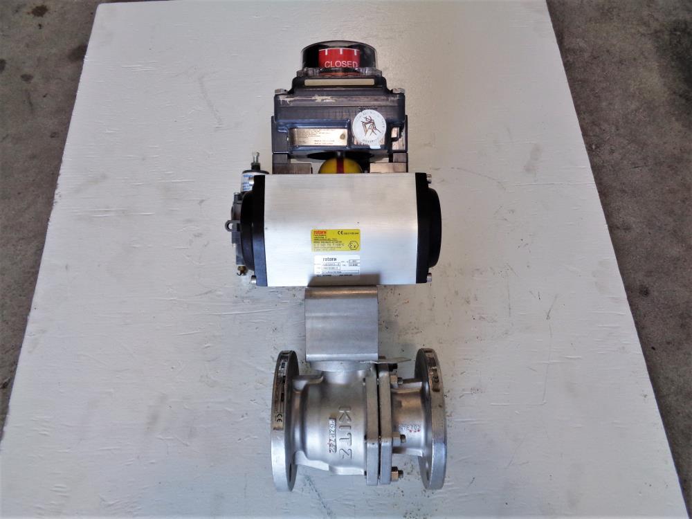 Kitz 2" 150# CF8M 2-Piece Ball Valve, Fig# 150UTDZM-FS with Rotork Actuator